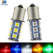 2X DC12V P21W 1156 BA15S 5050 18 SMD LED 전구 차량용 라이트 턴 시그널 백업 리버스 테일 램프 화이트, 01 파란_05 7440