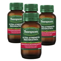 호주 톰슨 Thompsons Resveratrol 울트라스트렝스 레스베라트롤 60정, 4팩
