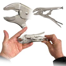 곡선 바이스그립 플라이어 락킹플라이어 파이프렌치 고정클램프 5인치, D-2 C형클램프 9SP