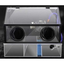 프라모델 도색부스 건담 도장 페인트 착색 환풍기, 3mm 방진 상자   팬