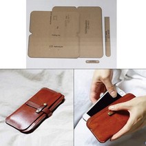원데이클래스 가죽공방 카드지갑만들기 diy leather craft 바느질 패턴 크래프트 종이 템플릿 여성 봉투 클러치 지갑 핸드백 long wallet card holder, 한개옵션0