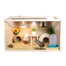 병아리육추기 사육장 미니 케이지 가정용, 50x30x30cm + 악세사리 3개