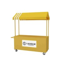 야외 노점 매대 카트 이동식 바퀴달린 스넥카 야시장 포장마차 리어카 판매대 철제, 블랙 180x60x200cm