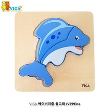 18개월 아기 잡기쉬운 돌고래 원목 퍼즐 퍼즐교구 4세 원목장난감 3살
