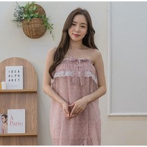 여성 골프랩가운 쉬폰 폴리 원단 히아신스 여름 가운, Free, 핑크