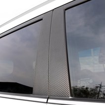 [브레든] 티볼리 에어 튜닝 B필러 카본 스티커, 헤어라인실버(무광)