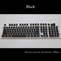 게이밍 키보드 기계식 반투명 keycaps 체리 mx 스위치 기계식 키트 backlit108 키 스위치, 검은 색