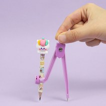 쪼꼬미친구들 피규어 컴퍼스 + 연필세트, 2000쪼꼬미친구들피규어컴퍼스세트 랜덤