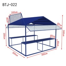 행사용 매대 플리마켓 가판대 접이식 좌판대 행사용 진열대, 블루 + 차양 패널 + 테이블