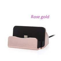 고속 충전기 무선 아이폰 12 11 프로 XS XR USB 충전 크래들 도킹 스테이션 Xiaomi 삼성 화웨이 C 마이크로, 04 Rose Gold_02 For Type C