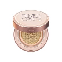 Hanskin 블레미쉬 커버 컨실드 쿠션 풀 커버리지 세미 매트 쿠션 파운데이션 케이스 SPF 50 + 가볍고 완벽한 홍조 보정 [No. 21 크림 / 세미 매트 / 10.8g, 0.38 Ounce (Pack of 2), 23 / Beige
