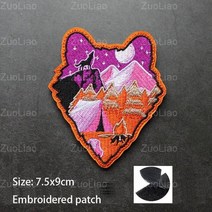 저스트윈 섬세한 3D 자수 동물 드래곤 암 호랑이 머리 전술 배지 늑대 포효하는 완장 백팩 C용 후크 백