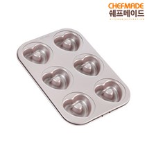 쉐프메이드 하트모양 도넛팬 6구