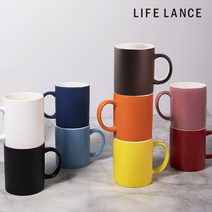 (9종세트)라이프란스 베이직 투톤 무지 무광 머그컵 도자기 북유럽 360ml, 9개(색상별 1개씩)