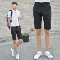 [산골] 스판 블랙 교복 반바지 생활복 남자