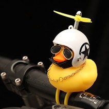 덕 스트랩 수동등 오리인형 귀여운 LED 실내 장식 자전거 라이딩 스쿠터 오토바이 전동킥보드 개성 시선 관심 집중 자동차 차량 실외 핸들 야간등 표시등 더쿠 미니어처 DIY 할리