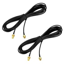 Uxcell 안테나 연장 케이블 RP-SMA Male to 여성 저손실 2개, 20 Feet