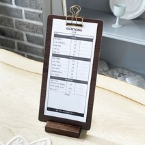 엠지피 심플 우드 테이블 빌지 꽂이 클립보드 스탠드, A5, 메이플