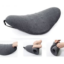 허리받침대 휴대용 의자 사무실 비행기 차량, 딥그레이, 1개