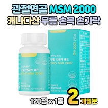 관절 연골에좋은 MSM 엠에스엠 2000 2개월분 캐나다산 시니어 노인 무릎 손목 손가락 영양제
