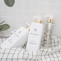 홈스토킹 모던 사각 욕실 디스펜서 샴푸통 800ml, 1개, 투명 실버 / 바디워시