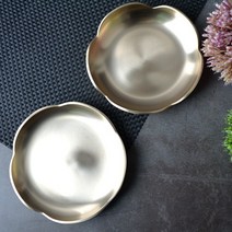 [이봉주유기] 유기 방짜 오얏꽃접시 1호, 없음