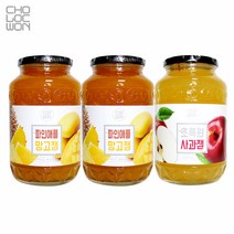 초록원 파인애플 망고잼 2병 +사과잼 1병 (3KG)