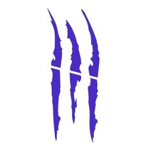 클로 마크 데칼 자동차 스티커-우주 헤드 라이트 자동차 스티커 자동차 스트라이프 데칼 몬스터 스크래치 그래픽 데칼, 파란색, 1개