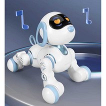 애완용 인공지능 AI 스마트 로봇 강아지 장난감, 대형 지능형 로봇 개-블랙