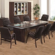 산타페 월넛 중역회의테이블/SAN-3000M SAN-3600M/갈색유리/회의용책상/회의테이블/회의탁자/회의실/응접실/상담실/사무실, W3000[SAN-3000M]