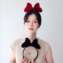 벨벳 백설공주 리본 프린세스 머리띠 왕 빅 졸사 아이템 파티 할로윈 빨강 레드