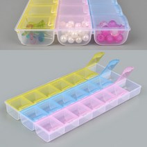 투명수납케이스 비즈수납 보석정리함 문구 케이스 약재통 양호실 수납 상자