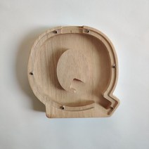 미니 저금통 금고 돼지 지폐 모양의 나무 동전 절약 항아리 저장 탱크 나무 기념품 공예, Q