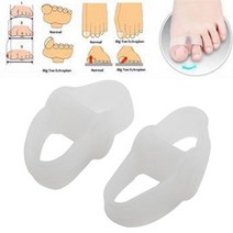 1 쌍 새로운 실리콘 발가락 젤 교정 외반 외반 완화 통증 엄지 발가락 새끼 손가락 엄지 분리기 피트 케어 가드 매일 사용, 협력사, 하얀