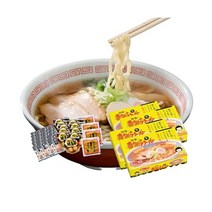 河京 喜多方ラーメン 黄箱5食入(醤油3食味噌2食)x2箱, 具材付, 20食 (x 1)