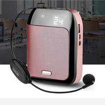Aporo T9 휴대용 무선 블루투스 음성 증폭기 마이크 2.4G 무선 Specker 스피커 TF/USB 디스크 교육 안내|메가폰|, 1개, 단일, Pink Wireless