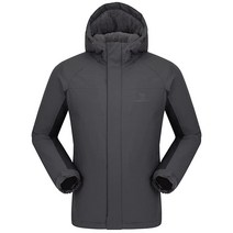 CAMEL CROWN 남성용 방수 스키 재킷 겨울 코트 윈드브레이커 플리스 내부 스노우 하이킹 아웃도어, Gray, XX-Large