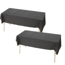 모노플리 전시회 박람회 일회용 행사용 대형 테이블보 2p, 블랙, 274 x 137 cm