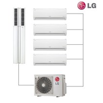 LG휘센 1등급 인버터 시스템 벽걸이에어컨 올인원 조합형 6+6평 가정용 가성비 실속형 실외기1대, 3. 벽 6평+6평+6평+6평 4IN1