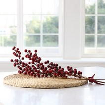 붉은열매가지 꽃 조화 리스 가랜드 인테리어 소품, H1붉은열매가지