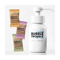 Bubble Trouble Hand Soap Starter Pack - 1 Refillable Foaming Glass Bottle - 3 Tablet Refills - Eco F