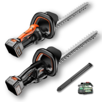 PANDE 초경량 전정기 충전 무선 양날 헤지 트리머 전동 전지 전정 가지치기 작업 미니 예초기, 브러시리스 모터/33800mAh 배터리 * 2, 1개