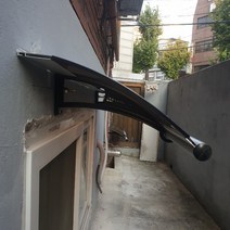 캐노픽스 350x5400 외부 테라스 주차장 차양 렉산 지붕 비가림 옥상 베란다 비막이, 투명, 블랙, 블랙(분체도장)