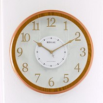 꾸미아트 이블랜 320 투명 원형 벽시계-우드