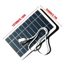 휴대용태양광 태양광 파워뱅크 인버터 충전기휴대용 전지 패널 5 볼트 2 와트 접시 Usb 안전 충전 안정화, 한개옵션0