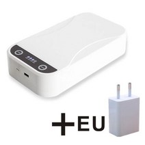 스마트폰살균기 핸드폰살균기 휴대폰살균기 휴대 전화 살균기 uv sterlizer uvc sterilization steriliser 살균 소독 휴대용 자외선 소독 상자, 화이트 2in1 eu
