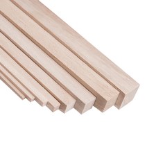 DIY 건축 모형 발사 우드 사각 봉 W 4mm L 50cm 40개 졸업 작품 재료 오동 나무, 단품
