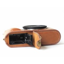 Leica CL TYP 7323 용 PU 가죽 카메라 가방 하단 개방 버전 보호용 하프 바디 커버베이스 케이스 커버 Fund, 02 주황색
