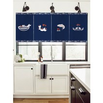 이자까야 일식집 하프커튼 일본 커튼 주방 가리개, 02. 50x80cm(막대 제외)