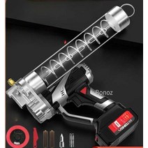 Bonoz 전동구리스건 충전 전동 자동 구리스건 굴삭기, 2800W  애벌레 듀얼(배터리 1개) 10셀 1580